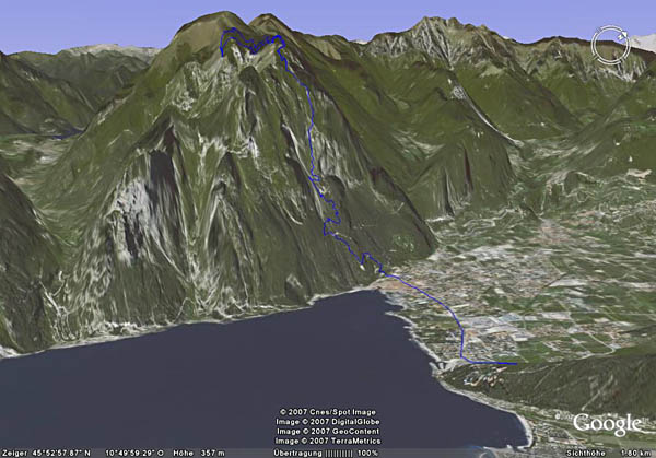 Track zum Cima S.A.T in Google Earth